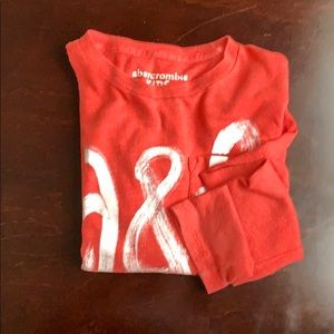 Abercrombie kids orange long sleeve t-shirt 11/12